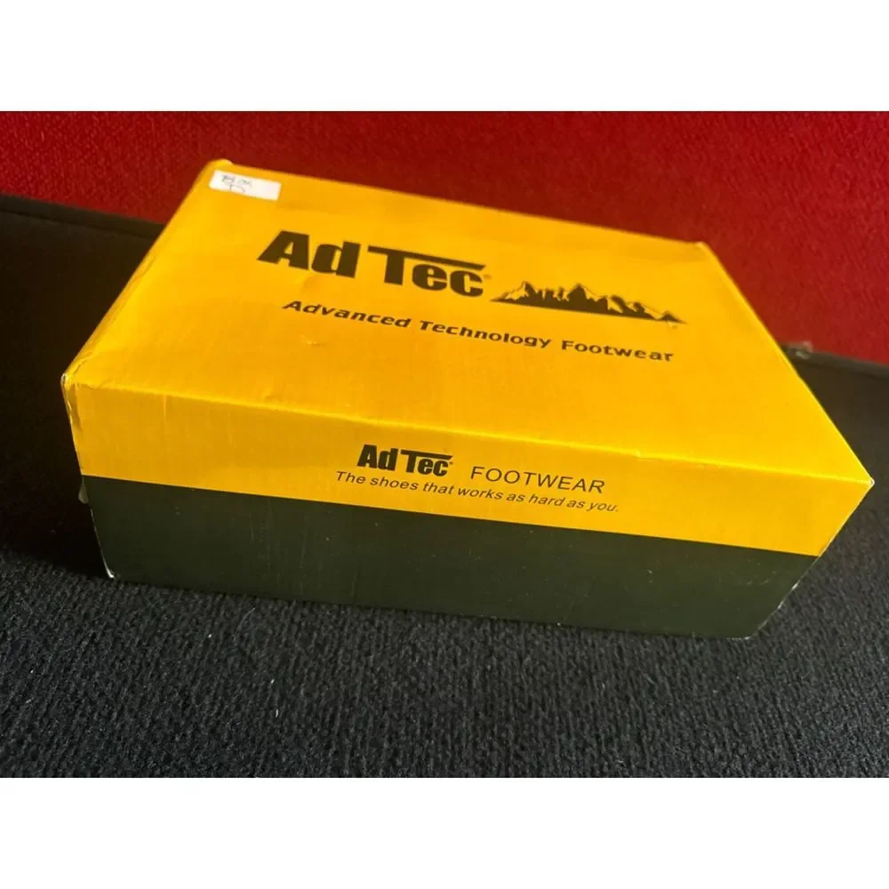 AdTec Genuine Leather Memory Foam Footwear Size 6 Black.‎ steel toe Shoes